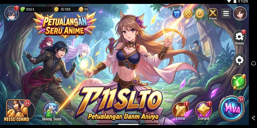 Tampilan menarik dari gameplay 171SLOT dengan karakter Anime.