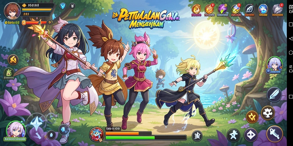 Screenshot gameplay 8ID menampilkan petualangan seru karakter anime.
