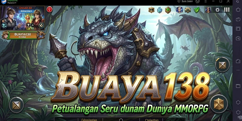 Screenshot gameplay yang menampilkan pertempuran epik dalam BUAYA138.