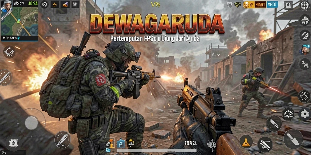 Tangkapan layar aksi mendebarkan dari gameplay DEWAGARUDA.