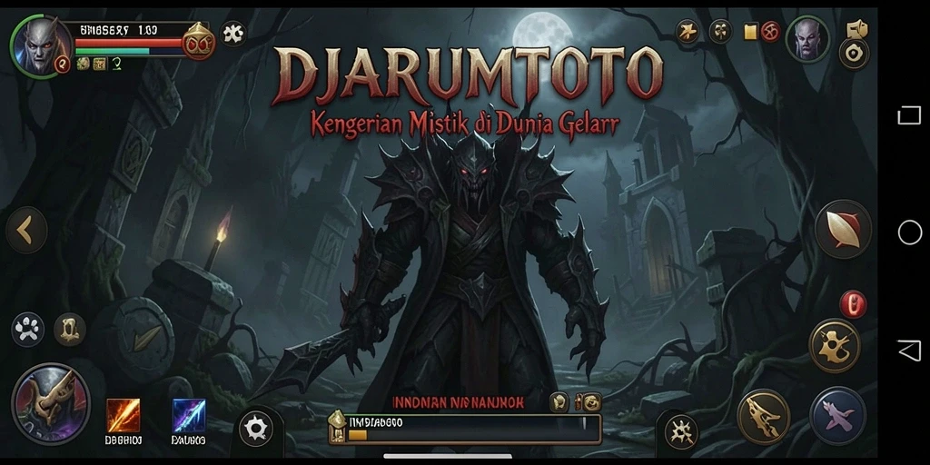 Screenshot gameplay DJARUMTOTO yang menampilkan suasana mencekam.