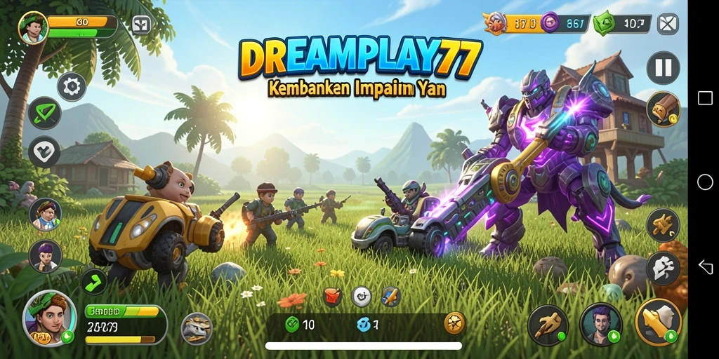 Gameplay <strong>DREAMPLAY77</strong> yang seru dengan elemen bertani yang menyenangkan.