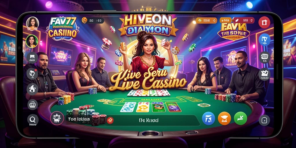 Tampilan gameplay FAV77 dengan dealer langsung yang interaktif.