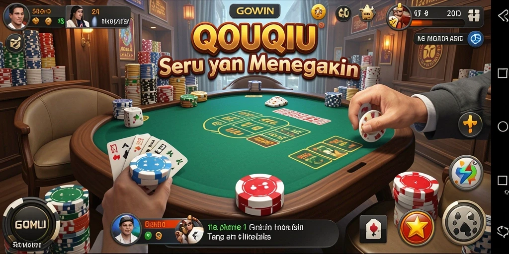 Tampilan gameplay seru GOWIN saat bermain QiuQiu.