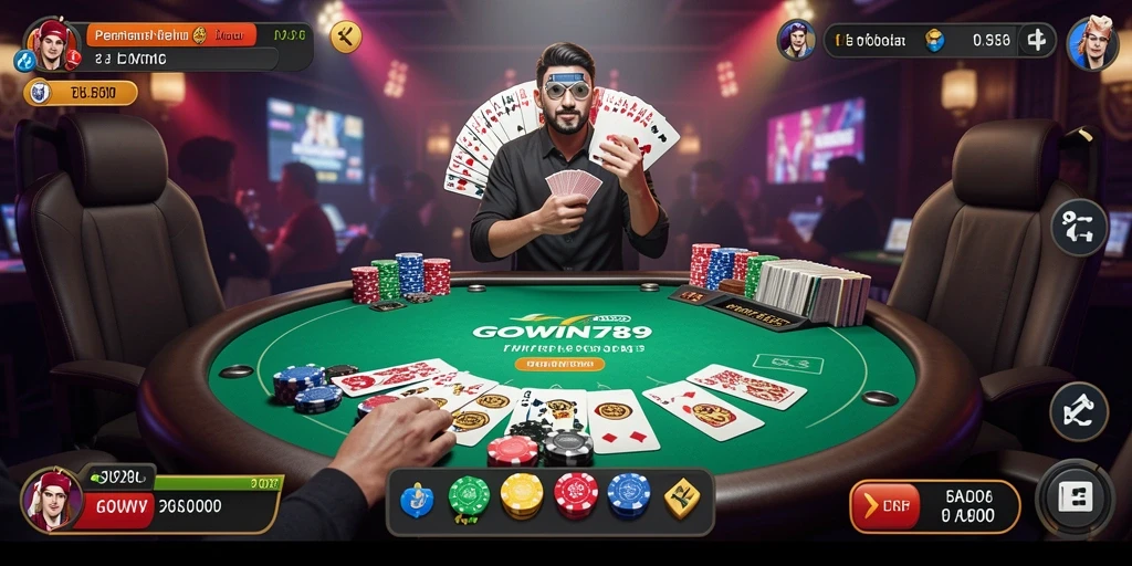 Tampilan screenshot GOWIN789 yang menampilkan aksi poker yang mendebarkan.