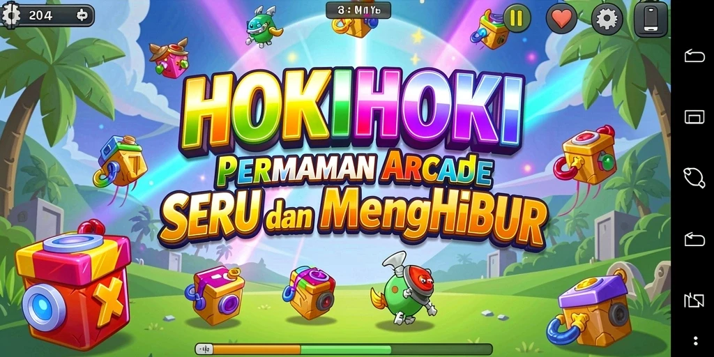 Screenshot HOKIHOKI menampilkan aksi gameplay yang mengasyikkan dan penuh warna.