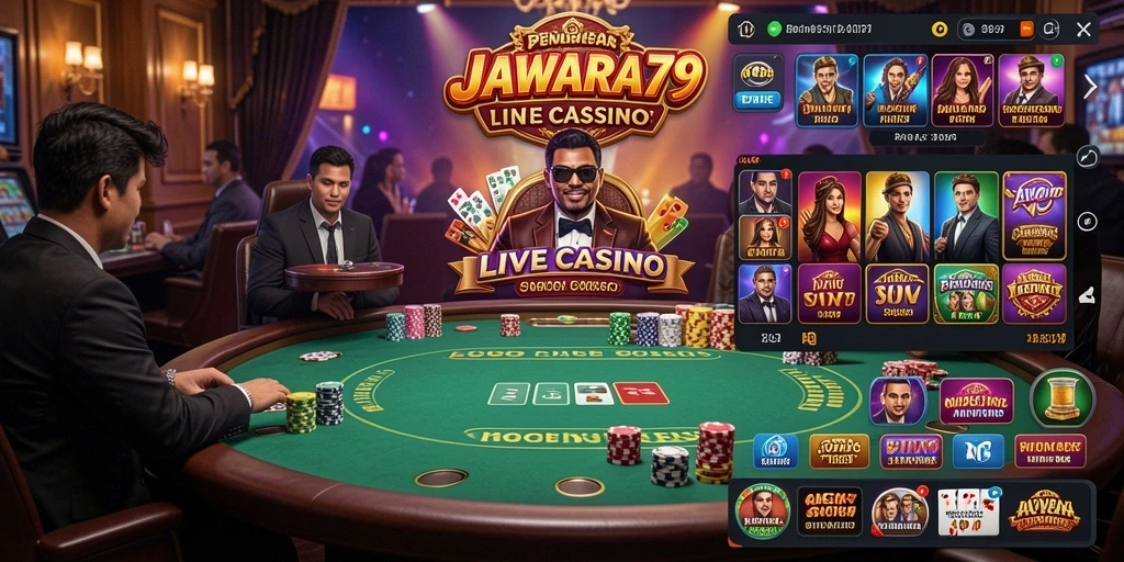 Gameplay menarik JAWARA79 dengan dealer langsung di Live Casino.
