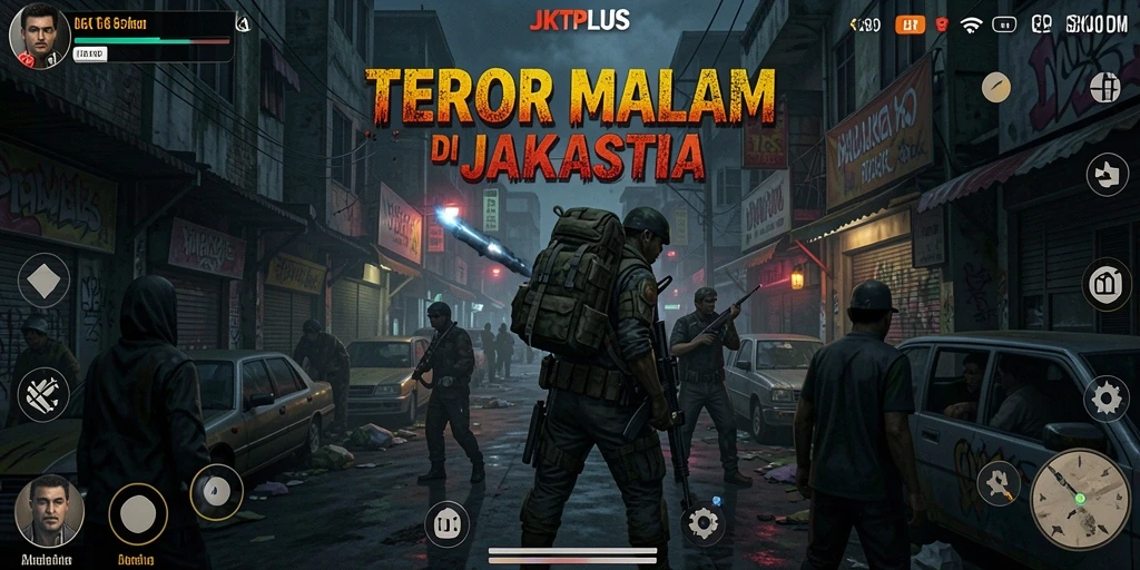 Tampilan gameplay menegangkan di JKTPLUS dengan suasana Horror yang mencekam.