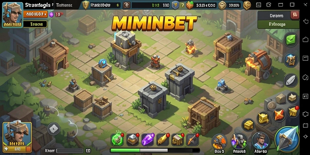 Tampilan gameplay seru dari MIMINBET Tower Defense.