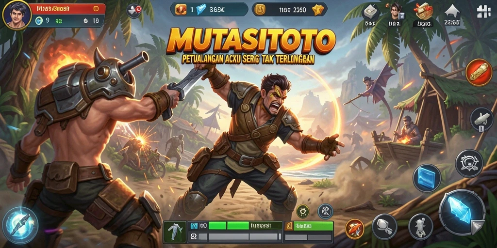 Screenshot gameplay menunjukkan aksi seru di MUTASITOTO.