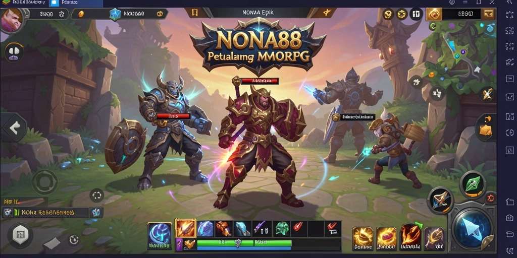 Gameplay epik NONA88 yang menampilkan petualangan seru dan pertarungan menantang.