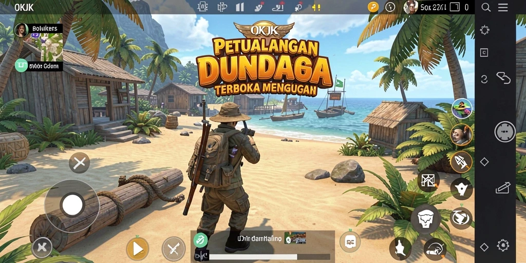 Tampilan gameplay OKJK yang memukau di dunia terbuka.