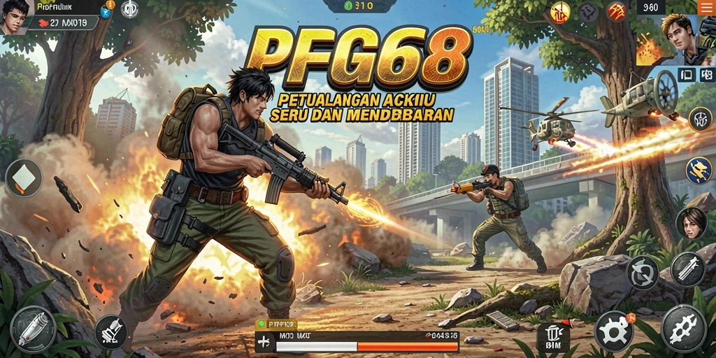 Tampilan gameplay PGG68 yang mendebarkan dan penuh aksi.