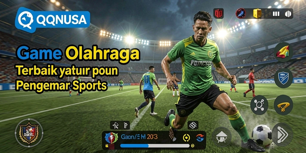 Tangkapan layar menampilkan aksi seru dalam game olahraga QQNUSA.