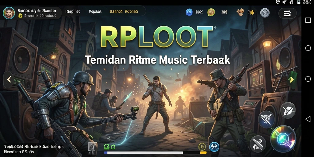 Screenshot gameplay RPLOOT yang menampilkan interaksi musik yang menyenangkan.