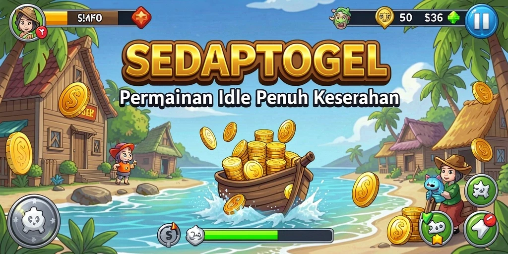 Screenshot SEDAPTOGEL menampilkan gameplay yang santai dan interaktif.