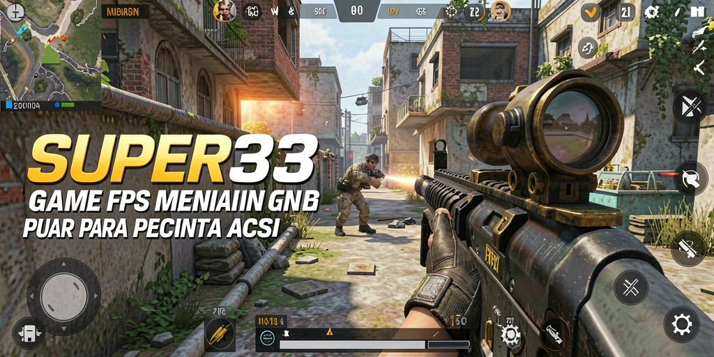 Gameplay SUPER33 dengan grafis menawan dan aksi mendebarkan.