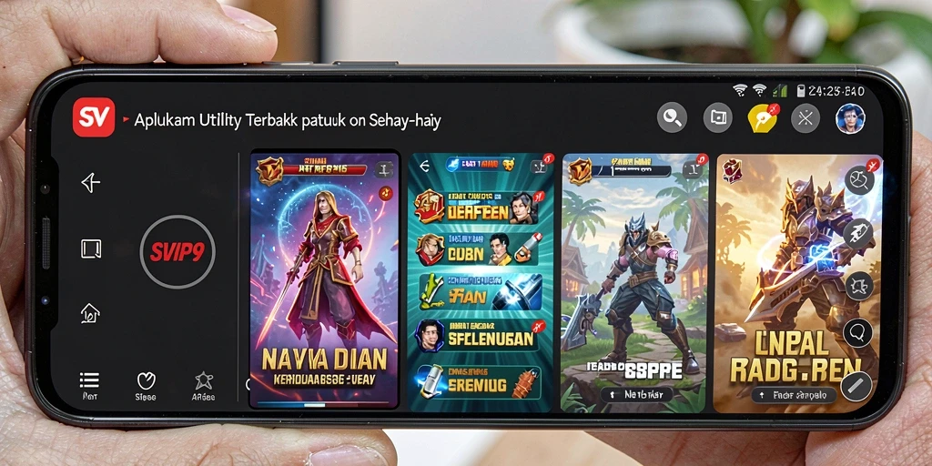 Tampilan utama SVIP9 dengan fitur utilitas yang menarik dan fungsional.
