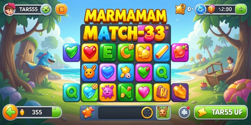 Tampilan gameplay TAR555 yang menarik dan penuh warna.