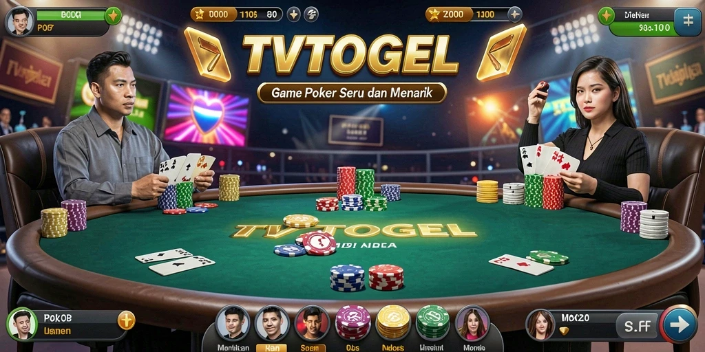Screenshot gameplay TVTOGEL yang menampilkan aksi Poker yang mendebarkan.