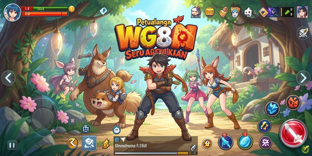 Tampilan gameplay seru dari WG87 dengan karakter Anime yang dinamis.